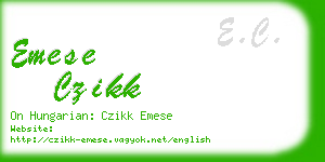 emese czikk business card
